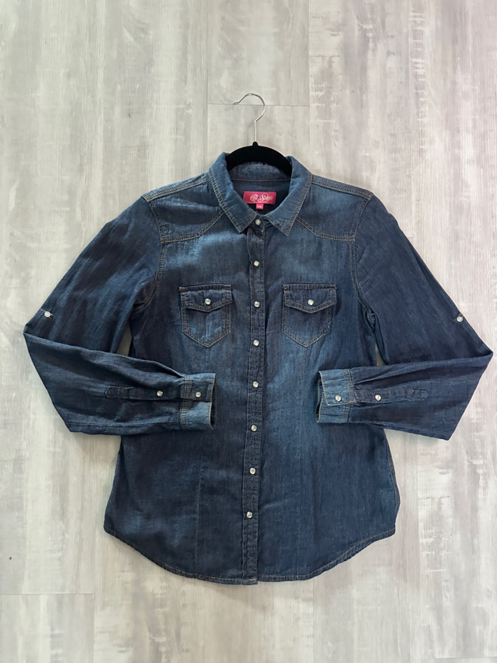Etcetera Dark Blue Denim Shirt with Pink Label